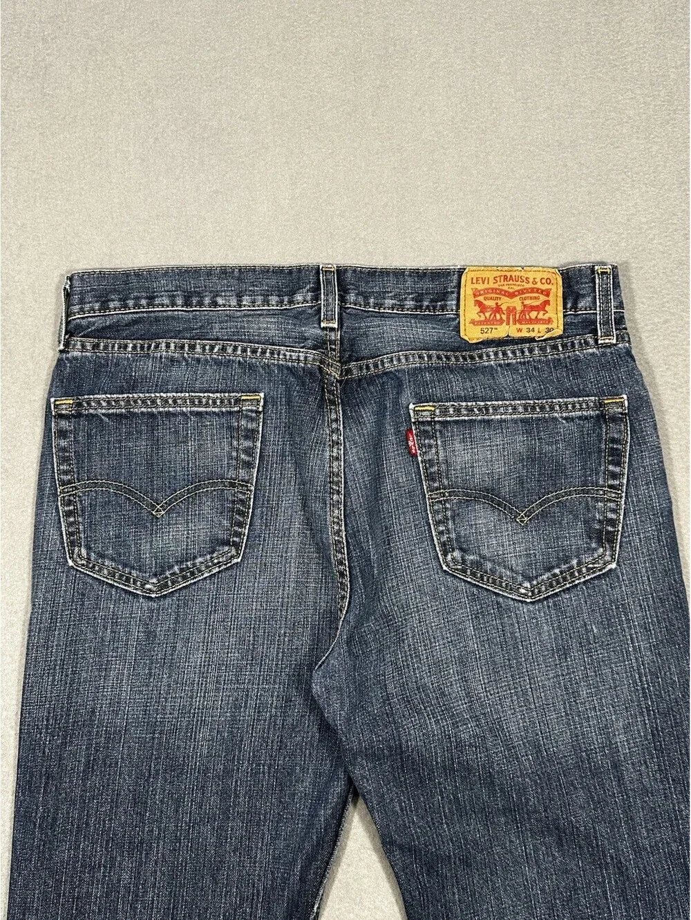 Levis 527 Bootcut Jeans Mens 34x30 Medium Wash Denim Classic Fit Waterless